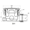 Сифон для душевого поддона RGW Velplex QYD-01 D90-G1 1/2"х40, хром глянцевый