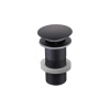 Выпуск для раковины AQUATEK AQ6000MB G1 1/4, Click/Clack, с донным клапаном, без перелива, черный