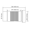 Гофра для унитаза McALPINE MRWC-F33P, 330-950мм, 97/107х110мм