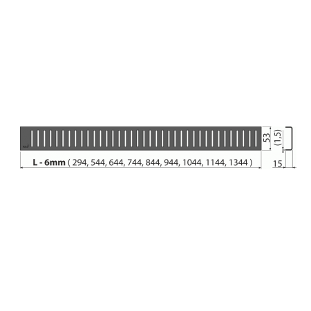 Решетка ALCAPLAST PURE-750BLACK для водоотводящего желоба APZ101BLACK Low, черный матовый
