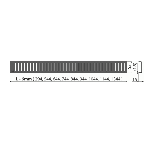 Решетка ALCAPLAST PURE-750BLACK для водоотводящего желоба APZ101BLACK Low, черный матовый