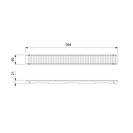 Решетка WONZON & WOGHAND WW-651600L-BN 600, никель брашированный