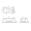 Ванна акриловая VITRA Neon (Неон) 150х70