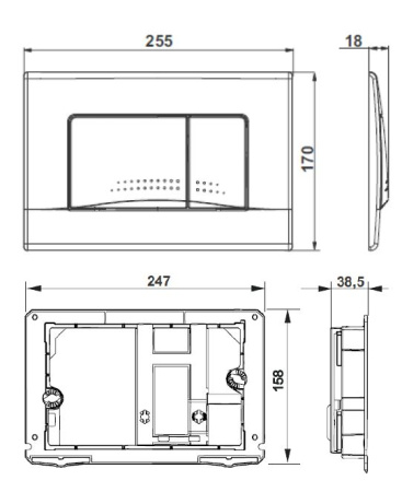 Клавиша для инсталляции ROCA Active 32B 8901130B1, хром глянцевый