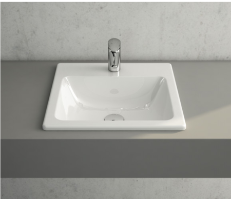 Раковина VITRA S20 (С20), 550х450, прямоугольная, с переливом, встраиваемая сверху