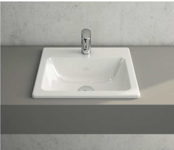 Раковина VITRA S20 (С20), 550х450, прямоугольная, с переливом, встраиваемая сверху