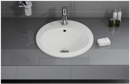 Раковина VITRA S20 (С20), 525х475, овальная, с переливом, встраиваемая сверху