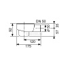 Сифон TECEdrainline 650001, боковой, DN 50