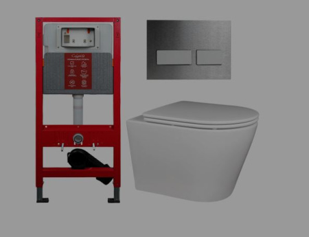 Инсталляция CALYPSO Omega CS516A (унитаз CS201UQ-OKS с сиденьем микролифт+инсталляция+клавиша CSO38B