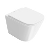 Унитаз подвесной KERAMA MARAZZI Cubo (Кубо), 34х48,5, безободковый, торнадо, с сиденем микролифт