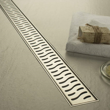 Водоотводящий желоб MCH Harmony CH350H, с решеткой, хром глянцевый