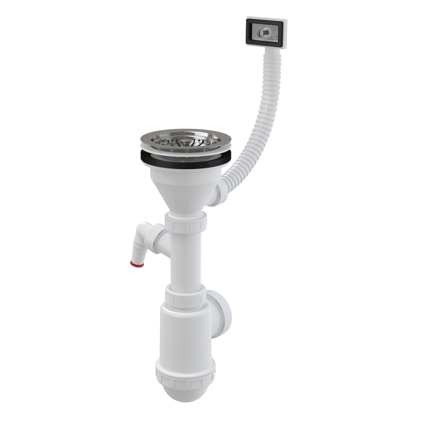Сифон для кухонной мойки ALCAPLAST A447P-DN50/40 G3 1/2х40/50, со штуцером