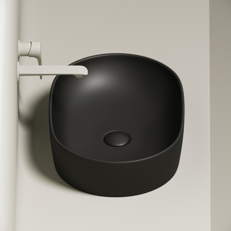 Раковина-чаша CERAMICA NOVA Element (Элемент) 60, 135х600х415, овальная, черный матовый СЦ