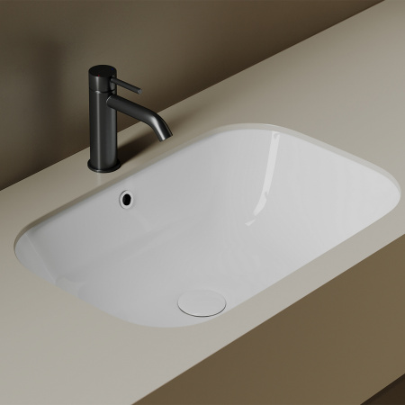 Раковина CERAMICA NOVA Era (Эра) 60, 510х405, прямоугольная, с переливом, встраиваемая снизу