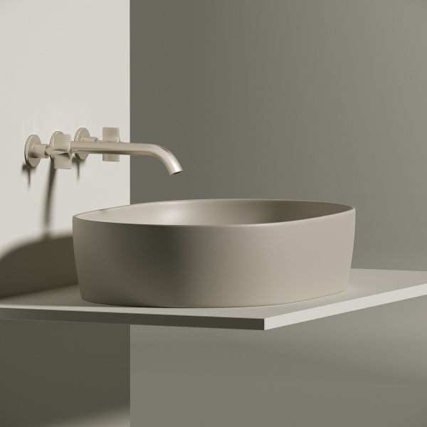 Раковина-чаша CERAMICA NOVA Element (Элемент) 60, 135х600х415, овальная, капучино матовый