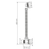 Сифон для ванны WASSERKRAFT A203-65, Click/Clack G1 1/2", золотой матовый