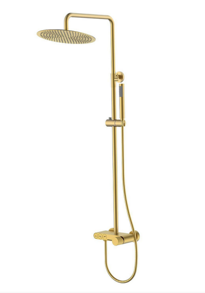 Душевая система BOHEME Stick 128-MG.3 с тропическим душем, золотой матовый