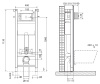 Инсталляция для унитаза BELBAGNO BB004-40 EXPERT, узкая 400мм, без клавиши