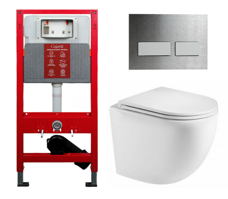 Инсталляция CALYPSO Omega CS516A (унитаз CS74UQ-OK с сиденьем микролифт+инсталляция+клавиша CS39SS+W