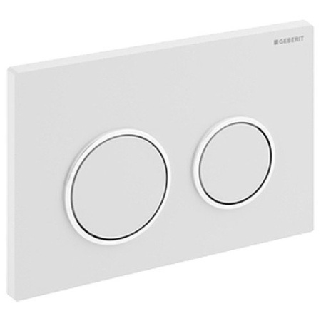 Клавиша для инсталляции GEBERIT Omega20 115.085.KJ.1, белый глянцевый/хром глянцевый