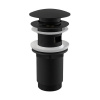 Выпуск для раковины ALCAPLAST A392BLACK G1 1/4, Click/Clack, с донным клапаном, с переливом,черный м