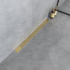Водоотводящий желоб BOHEME Premium Trendy 80, с решеткой, золотой глянцевый