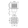 Трап ALCAPLAST APV2 105х105/50, прямой, мокрый затвор, с решеткой