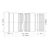 Гофра для унитаза McALPINE MRWC-F33R, 330-850мм, 97/107х110мм