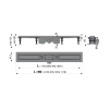 Водоотводящий желоб ALCAPLAST APZ12-750 Optimal, без решетки