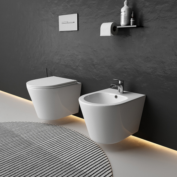 Биде подвесное CERAMICA NOVA Forma (Форма), отверстие для смесителя по центру
