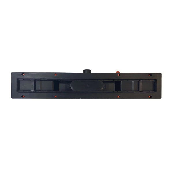 Водоотводящий желоб VECONI Klasik/Floor Black 650, с решеткой, черный матовый