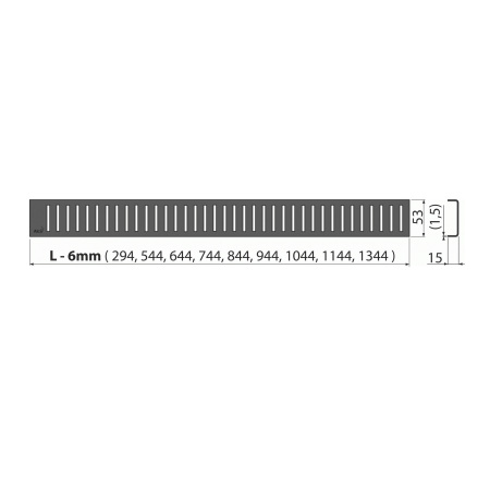 Решетка ALCAPLAST PURE-750BLACK для водоотводящего желоба APZ101BLACK Low, черный матовый