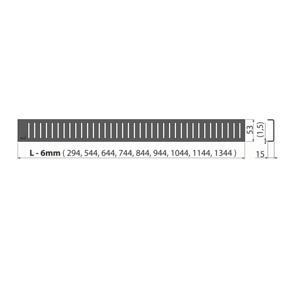 Решетка ALCAPLAST PURE-750BLACK для водоотводящего желоба APZ101BLACK Low, черный матовый