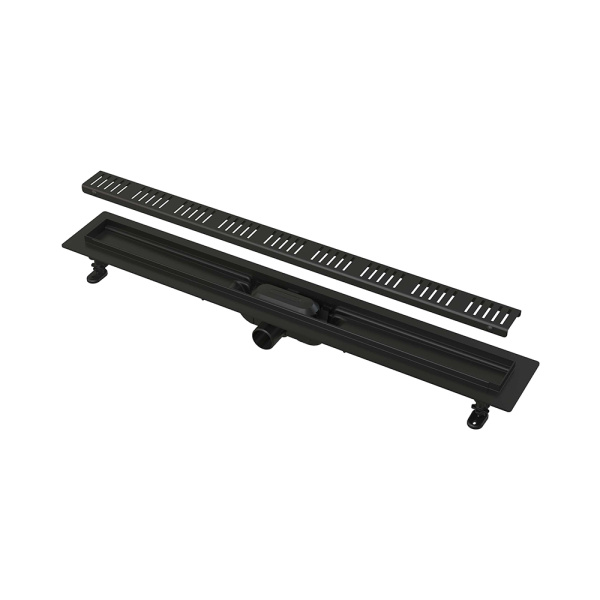 Водоотводящий желоб ALCAPLAST APZ10BLACK-650M, с решеткой, черный матовый