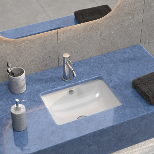 Раковина VITRA S20 (С20) 500х370, прямоугольная, без перелива, встраиваемая снизу СЦ