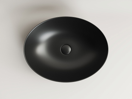 Раковина-чаша CERAMICA NOVA Element (Элемент) 52, 130х520х395, овальная, черный матовый