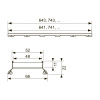 Решетка TECEdrainline Plate II 800, для укладки плитки, для водоотводящего желоба TECEdrainline