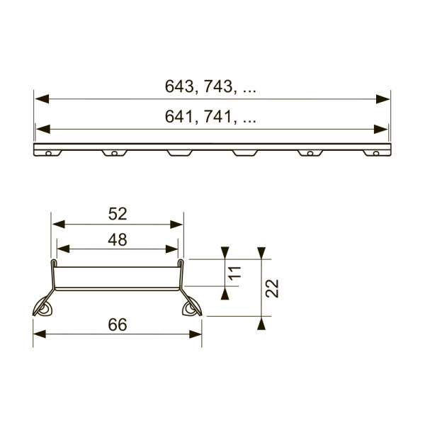 Решетка TECEdrainline Plate II 800, для укладки плитки, для водоотводящего желоба TECEdrainline