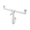 Сифон для кухонной мойки ALCAPLAST A448P-DN50/40 G1 1/2"х40/50, сдвоенный, со штуцером